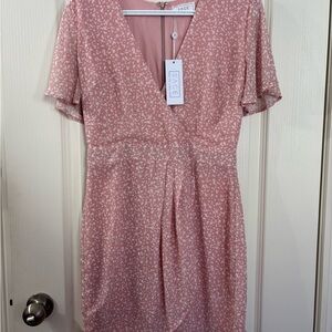 Sage Pink Wrap Dress